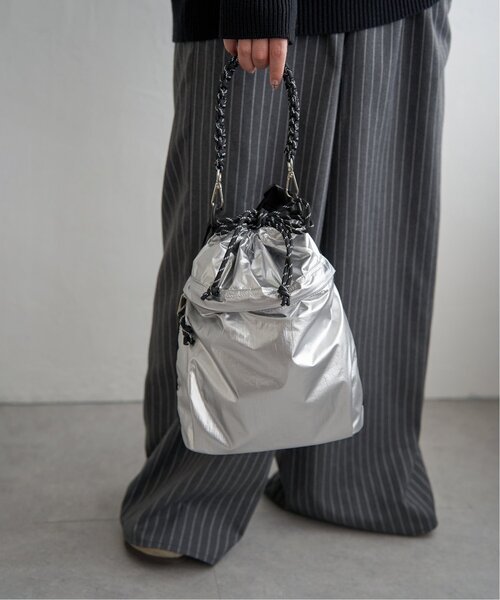 notch.（ノッチ）の「【sweet web掲載】【notch. by KR】ロープハンドル２ＷＡＹ　ＢＡＧ（ショルダーバッグ・レディース・カーキ/ブラック/シルバー・FREE）」の5枚目の写真