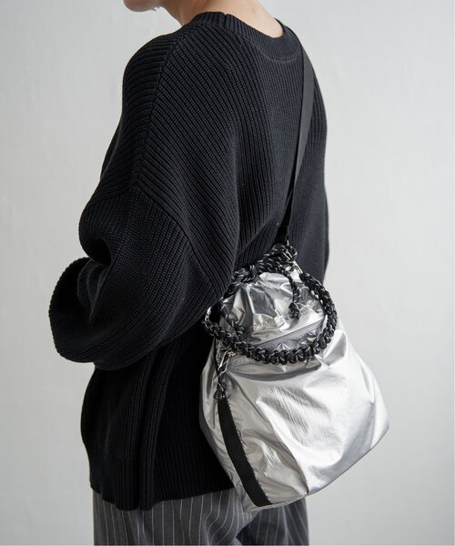 notch.（ノッチ）の「【sweet web掲載】【notch. by KR】ロープハンドル２ＷＡＹ　ＢＡＧ（ショルダーバッグ・レディース・カーキ/ブラック/シルバー・FREE）」の6枚目の写真