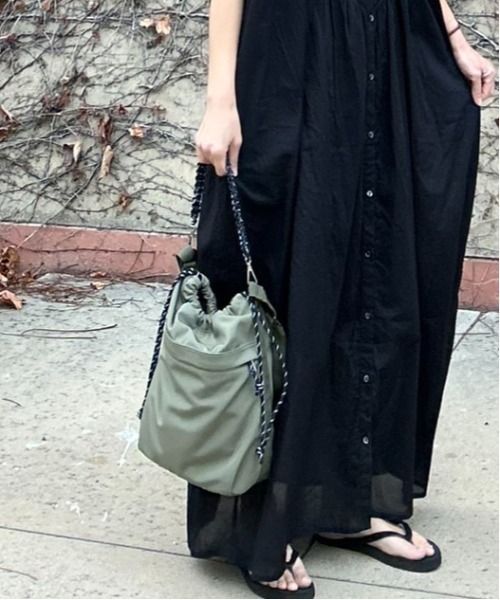 notch.（ノッチ）の「【sweet web掲載】【notch. by KR】ロープハンドル２ＷＡＹ　ＢＡＧ（ショルダーバッグ・レディース・カーキ/ブラック/シルバー・FREE）」の20枚目の写真