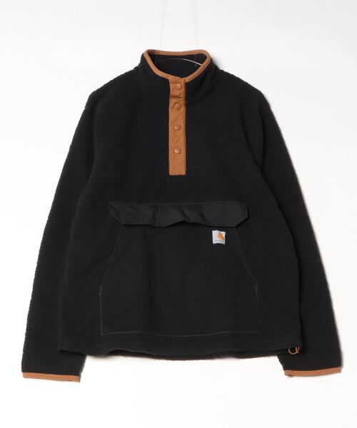 Carhartt(カーハート)の「【T5】【CARHARTT/カーハート】RELAXED FIT FLEECE PULLOVER リラックスフィット フリース プルオーバー(その他アウター・メンズ・ブラック/オリーブ・MEDIUM/X-LARGE/LARGE)」の2枚目の写真