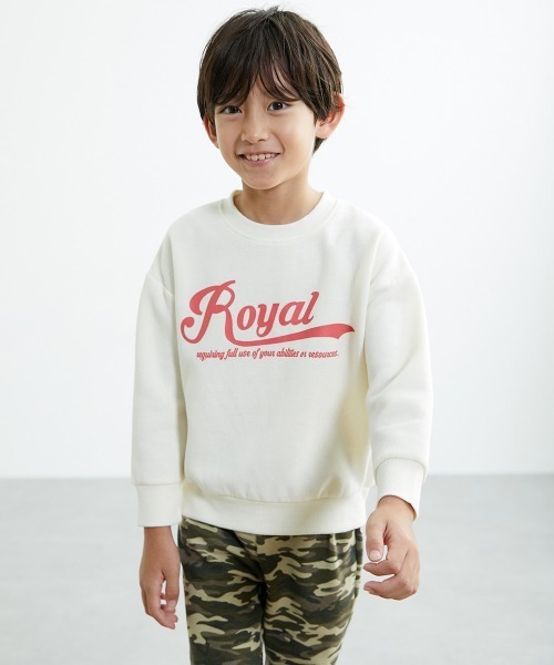 QUNTSTYLE(キュントスタイル)の「裏起毛 プリントトレーナー(スウェット・キッズ・ブラック/ベージュ/オレンジ/ブルー系その他/ラベンダー/ネイビー系2/ブラック系その他/オフホワイト/グレー/ネイビー系1/グリーン/アイボリー/アイボリー系/チャコール/グリーン系その他/パープル/ネイビー/ブラウン/グレー系その他/カーキ・150/100/140/160/110/120/130/170)」の10枚目の写真