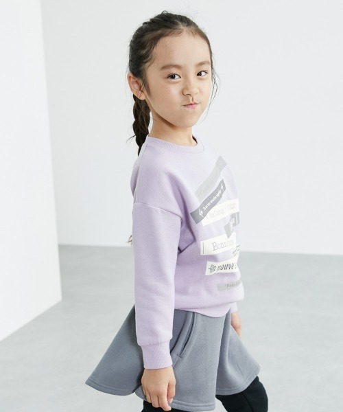 QUNTSTYLE(キュントスタイル)の「裏起毛 プリントトレーナー(スウェット・キッズ・ブラック/ベージュ/オレンジ/ブルー系その他/ラベンダー/ネイビー系2/ブラック系その他/オフホワイト/グレー/ネイビー系1/グリーン/アイボリー/アイボリー系/チャコール/グリーン系その他/パープル/ネイビー/ブラウン/グレー系その他/カーキ・150/100/140/160/110/120/130/170)」の19枚目の写真