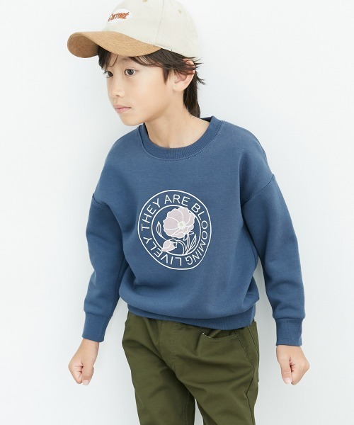 QUNTSTYLE(キュントスタイル)の「裏起毛 プリントトレーナー(スウェット・キッズ・ブラック/ベージュ/オレンジ/ブルー系その他/ラベンダー/ネイビー系2/ブラック系その他/オフホワイト/グレー/ネイビー系1/グリーン/アイボリー/アイボリー系/チャコール/グリーン系その他/パープル/ネイビー/ブラウン/グレー系その他/カーキ・150/100/140/160/110/120/130/170)」の16枚目の写真