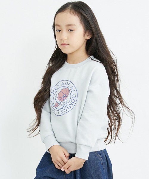 QUNTSTYLE(キュントスタイル)の「裏起毛 プリントトレーナー(スウェット・キッズ・ブラック/ベージュ/オレンジ/ブルー系その他/ラベンダー/ネイビー系2/ブラック系その他/オフホワイト/グレー/ネイビー系1/グリーン/アイボリー/アイボリー系/チャコール/グリーン系その他/パープル/ネイビー/ブラウン/グレー系その他/カーキ・150/100/140/160/110/120/130/170)」の6枚目の写真