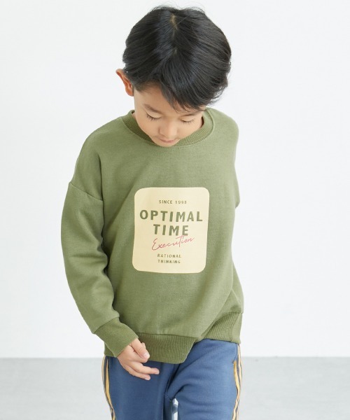 QUNTSTYLE(キュントスタイル)の「裏起毛 プリントトレーナー(スウェット・キッズ・ブラック/ベージュ/オレンジ/ブルー系その他/ラベンダー/ネイビー系2/ブラック系その他/オフホワイト/グレー/ネイビー系1/グリーン/アイボリー/アイボリー系/チャコール/グリーン系その他/パープル/ネイビー/ブラウン/グレー系その他/カーキ・150/100/140/160/110/120/130/170)」の11枚目の写真