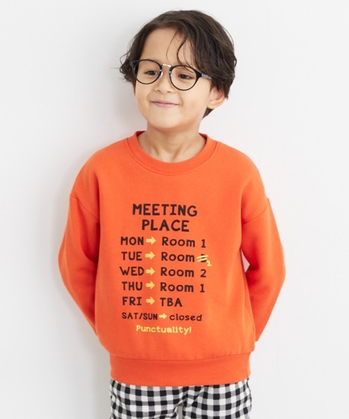 QUNTSTYLE(キュントスタイル)の「裏起毛 プリントトレーナー(スウェット・キッズ・ブラック/ベージュ/オレンジ/ブルー系その他/ラベンダー/ネイビー系2/ブラック系その他/オフホワイト/グレー/ネイビー系1/グリーン/アイボリー/アイボリー系/チャコール/グリーン系その他/パープル/ネイビー/ブラウン/グレー系その他/カーキ・150/100/140/160/110/120/130/170)」の20枚目の写真