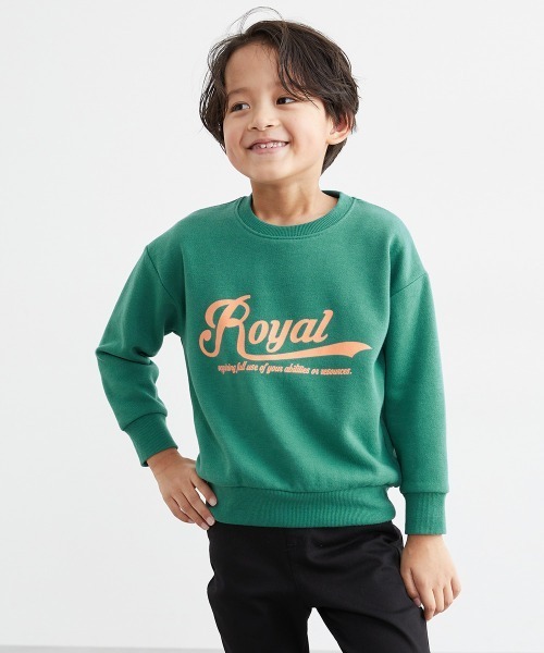 QUNTSTYLE(キュントスタイル)の「裏起毛 プリントトレーナー(スウェット・キッズ・ブラック/ベージュ/オレンジ/ブルー系その他/ラベンダー/ネイビー系2/ブラック系その他/オフホワイト/グレー/ネイビー系1/グリーン/アイボリー/アイボリー系/チャコール/グリーン系その他/パープル/ネイビー/ブラウン/グレー系その他/カーキ・150/100/140/160/110/120/130/170)」の12枚目の写真