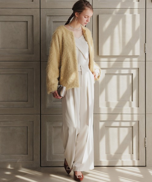 シャギーコクーンジャケット（ノーカラージャケット）｜Dorry Doll（ドリードール）