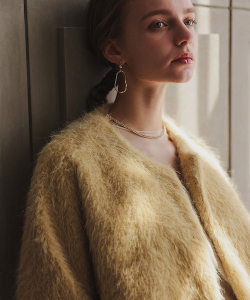 シャギーコクーンジャケット（ノーカラージャケット）｜Dorry Doll（ドリードール）