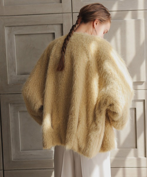 シャギーコクーンジャケット（ノーカラージャケット）｜Dorry Doll（ドリードール）