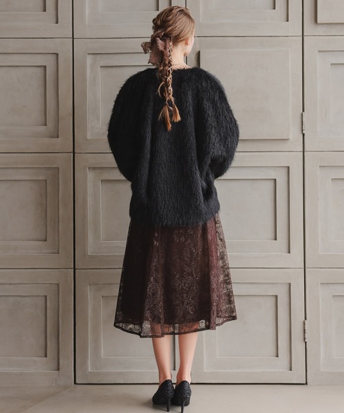 シャギーコクーンジャケット（ノーカラージャケット）｜Dorry Doll（ドリードール）