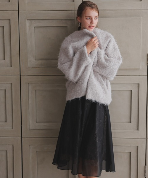 シャギーコクーンジャケット（ノーカラージャケット）｜Dorry Doll（ドリードール）