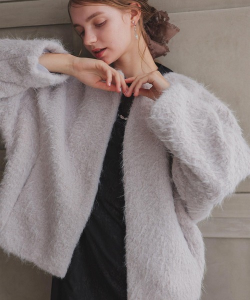 シャギーコクーンジャケット（ノーカラージャケット）｜Dorry Doll（ドリードール）