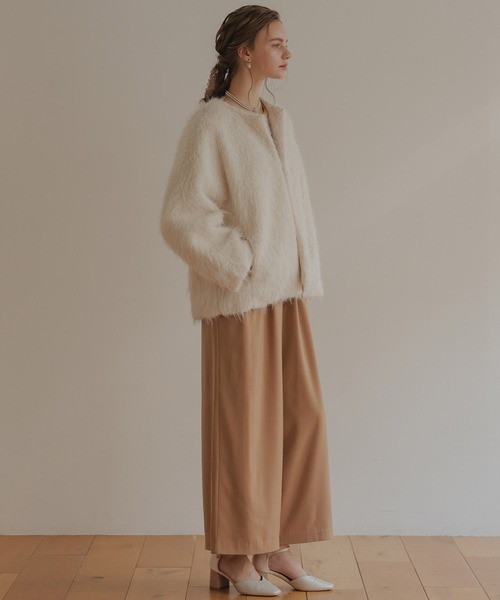 シャギーコクーンジャケット（ノーカラージャケット）｜Dorry Doll（ドリードール）