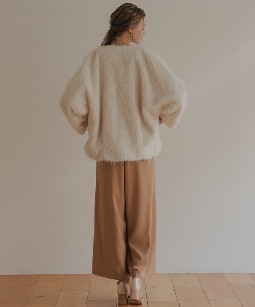 シャギーコクーンジャケット（ノーカラージャケット）｜Dorry Doll（ドリードール）