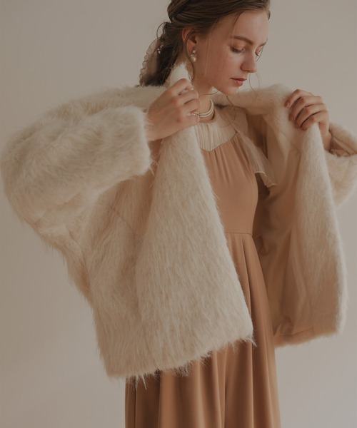 シャギーコクーンジャケット（ノーカラージャケット）｜Dorry Doll（ドリードール）