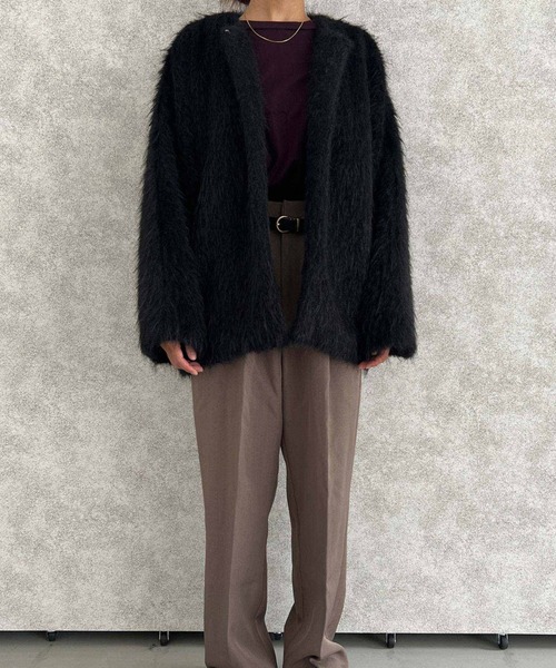 シャギーコクーンジャケット（ノーカラージャケット）｜Dorry Doll（ドリードール）