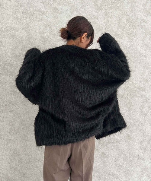 シャギーコクーンジャケット（ノーカラージャケット）｜Dorry Doll（ドリードール）