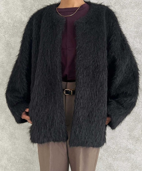 シャギーコクーンジャケット（ノーカラージャケット）｜Dorry Doll（ドリードール）