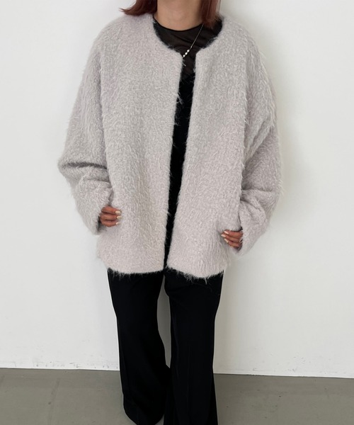 シャギーコクーンジャケット（ノーカラージャケット）｜Dorry Doll（ドリードール）