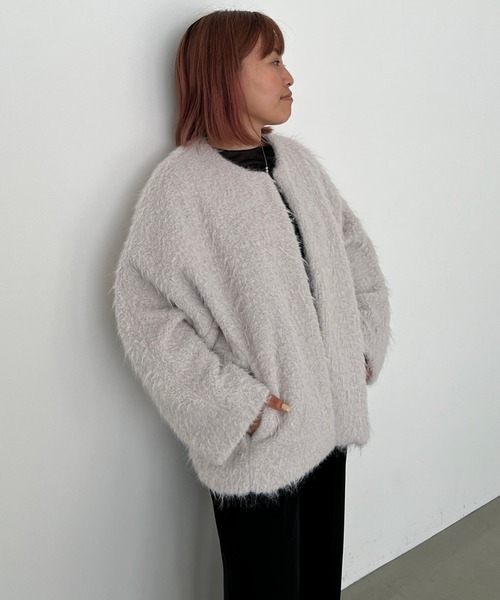 シャギーコクーンジャケット（ノーカラージャケット）｜Dorry Doll（ドリードール）