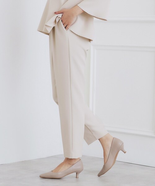 index（インデックス）の「＜通勤・セレモニー/セットアップ対応＞ストレッチテーパードパンツ【洗濯機洗い可/イージーアイロン】（その他パンツ・レディース・ネイビー系5/ブラック/ナチュラル・42/38/36/40）」の8枚目の写真