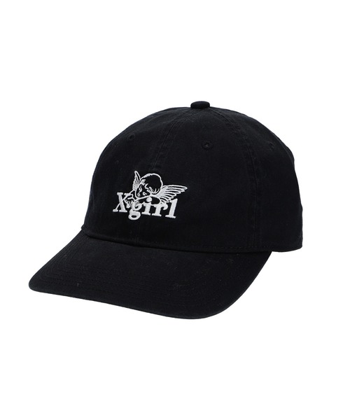 X-girl(エックスガール)の「ANGEL EMBROIDERY 6PANEL CAP(キャップ・レディース・ブラウン/ブラック・ONE SIZE)」の4枚目の写真