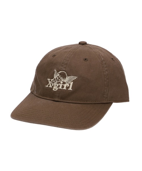 X-girl(エックスガール)の「ANGEL EMBROIDERY 6PANEL CAP(キャップ・レディース・ブラウン/ブラック・ONE SIZE)」の5枚目の写真