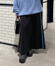 デニムラインスウェットスカート