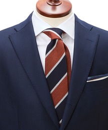 Cricket（クリケット）の「【CRICKET】クリケット ウールシルク ストライプ×ムジ クレリックネクタイ（ネクタイ）」