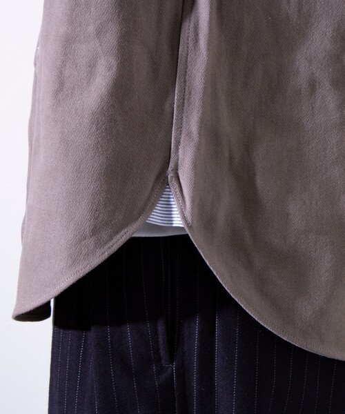 GLOSTER(グロスター)の「【GLOSTER/グロスター】フレンチブルドッグ ビエラバンドカラーシャツ ワンポイント刺繍(シャツ/ブラウス・メンズ・カーキ/グレー/キナリ/ネイビー・S/M/L)」の20枚目の写真