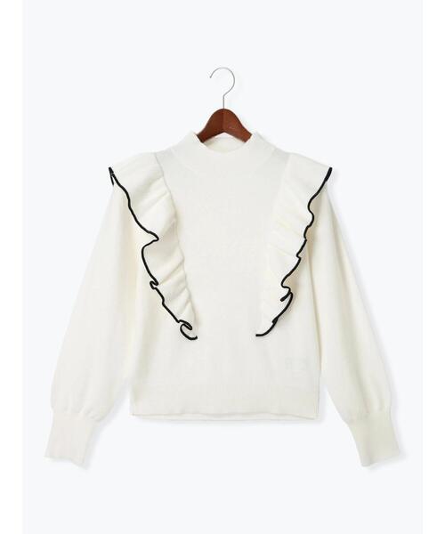 Te chichi（テチチ）の「バーティカルラッフルフリルニット（ニット/セーター・レディース・ブラック/グレー/オフホワイト・F）」の19枚目の写真