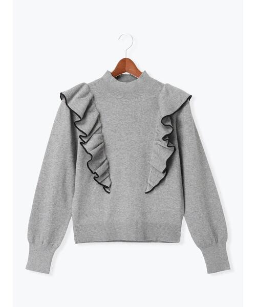 Te chichi（テチチ）の「バーティカルラッフルフリルニット（ニット/セーター・レディース・ブラック/グレー/オフホワイト・F）」の20枚目の写真