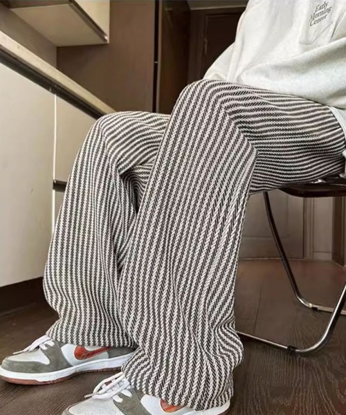 link lot(リンクロット)の「ルーズシルエットストライプパンツ(その他パンツ・メンズ・ブラック/ブラウン・L/M)」の15枚目の写真