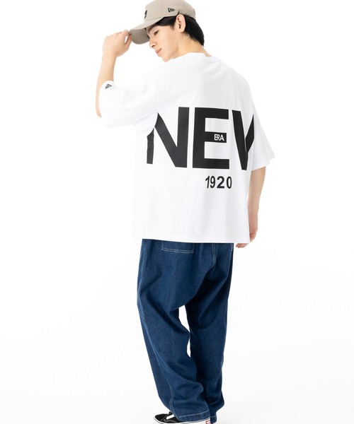 NEW ERA（ニューエラ）の「ニューエラ 半袖Tシャツ オーバーサイズ コットン（Tシャツ/カットソー・メンズ・ブラック/ベージュ/ホワイト・XXL/S/M/L/XL）」の21枚目の写真