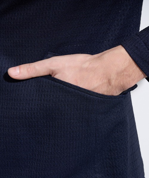 HIDEAWAYS NICOLE（ハイダウェイニコル）の「シアージャガードニットジャケット（テーラードジャケット・メンズ・ネイビー/ブラック/ライトグレー・X-LARGE/LARGE/MEDIUM）」の5枚目の写真