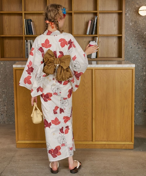 BONLECILL noir（ボンルシールノワール）の「【BONLECILL noir】2点セットアソート柄浴衣（浴衣・帯）（浴衣・レディース・イエロー/ネイビー/ブルー/レッド・FREE）」の13枚目の写真