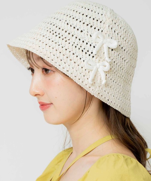 透かし編みリボンモチーフベルハット（ハット）｜Noela（ノエラ） 6,600円