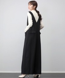 フロントジップ2WAYサロペット