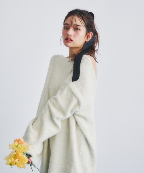 カーディガン 2way lame mix knit cardigan /2wayラメミックスニットカーディガン レディース 2way lame mix knit cardigan /2wayラメミックスニット