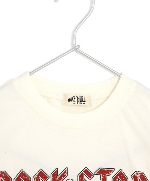 MAKE YOUR DAY(メイクユアデイ)の「ROCK STAR半袖Tシャツ■150.160cm(Tシャツ/カットソー・キッズ・オリーブ/チャコールグレー/オフホワイト・160/150)」の7枚目の写真