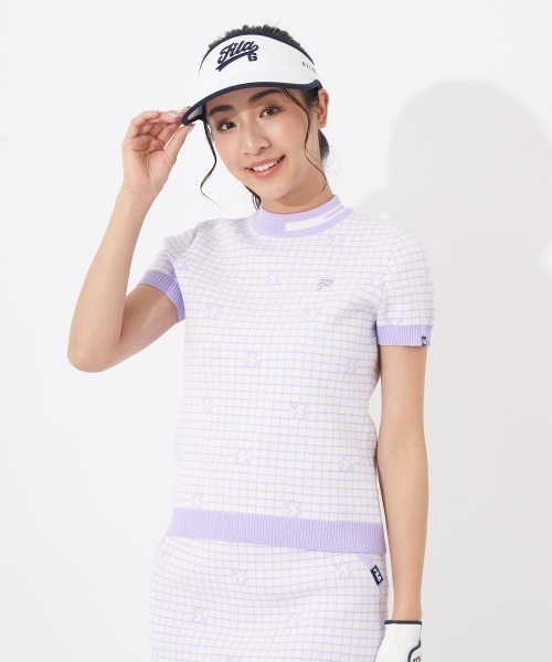 FILA GOLF(フィラゴルフ )の「軽量ニット モックネックシャツ(ニット/セーター・レディース・ライトグリーン/ラベンダー/ブラック・SMALL/MEDIUM/LARGE)」の12枚目の写真