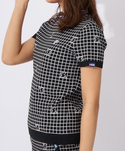 FILA GOLF(フィラゴルフ )の「軽量ニット モックネックシャツ(ニット/セーター・レディース・ライトグリーン/ラベンダー/ブラック・SMALL/MEDIUM/LARGE)」の9枚目の写真