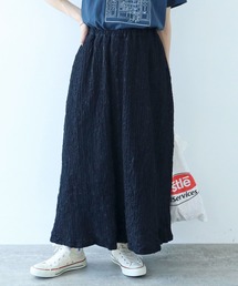 PAR ICI（パーリッシィ）の「【WEB別注カラー】ストライプ刺繍 ギャザースカート(セットアップ対応)（スカート）」