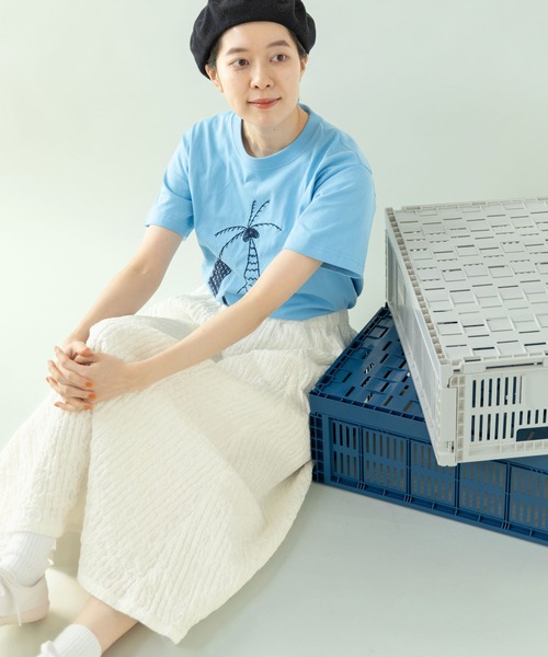 PAR ICI(パーリッシィ)の「【WEB別注カラー】ストライプ刺繍 ギャザースカート(セットアップ対応)(スカート・レディース・ホワイト/チェック/ブラック・FREE)」の17枚目の写真