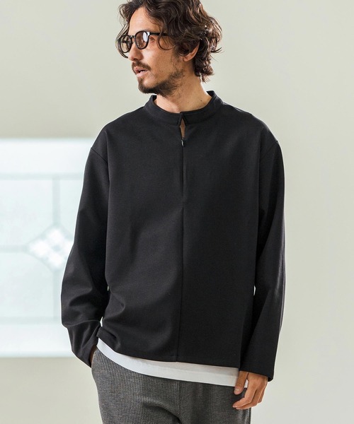 Magine（マージン）の「mlt5068- Double Knit High Neck Long Sleeve Pullover カットソー（Tシャツ/カットソー・メンズ・チャコール/ベージュ/ブラック・44/46/48）」の17枚目の写真