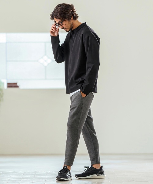 Magine（マージン）の「mlt5068- Double Knit High Neck Long Sleeve Pullover カットソー（Tシャツ/カットソー・メンズ・チャコール/ベージュ/ブラック・44/46/48）」の21枚目の写真
