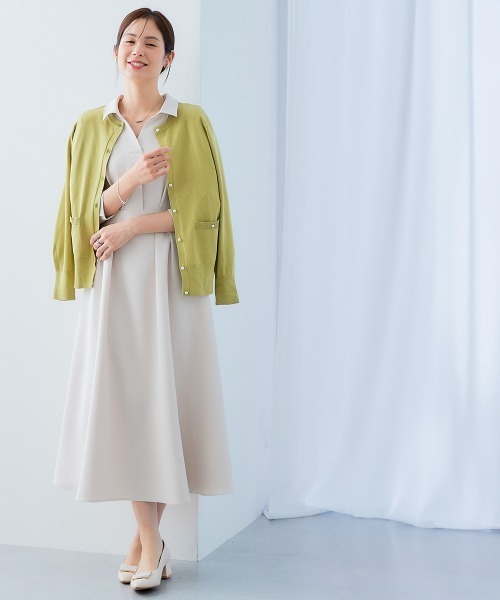 7days Life Styling(セブンデイズライフスタイリング)の「ダブルクロススキッパーウエスト切替ワンピース(ワンピース・レディース・ネイビー/ベージュ系/ブラック・S/M/L/LL)」の8枚目の写真