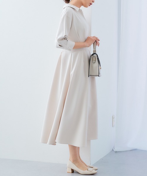 7days Life Styling(セブンデイズライフスタイリング)の「ダブルクロススキッパーウエスト切替ワンピース(ワンピース・レディース・ネイビー/ベージュ系/ブラック・S/M/L/LL)」の14枚目の写真