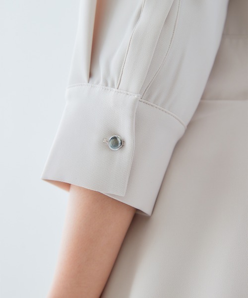 7days Life Styling(セブンデイズライフスタイリング)の「ダブルクロススキッパーウエスト切替ワンピース(ワンピース・レディース・ネイビー/ベージュ系/ブラック・S/M/L/LL)」の16枚目の写真